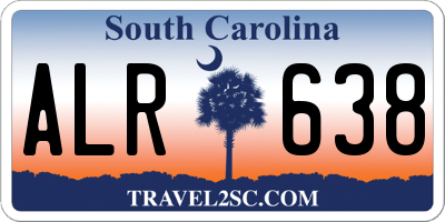 SC license plate ALR638