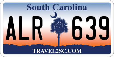 SC license plate ALR639