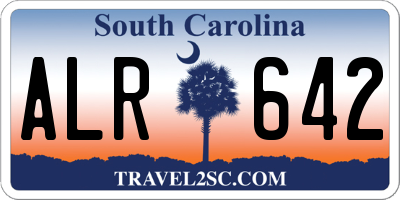 SC license plate ALR642