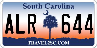 SC license plate ALR644