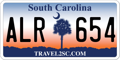 SC license plate ALR654
