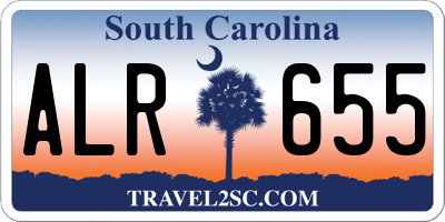 SC license plate ALR655