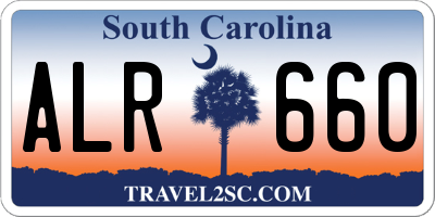SC license plate ALR660