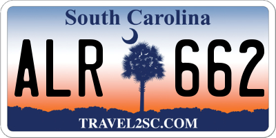 SC license plate ALR662