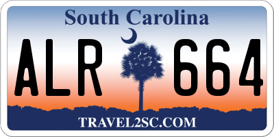 SC license plate ALR664