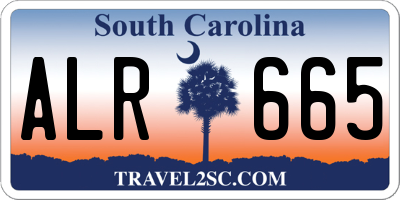 SC license plate ALR665