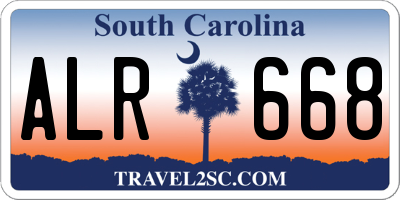 SC license plate ALR668