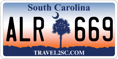 SC license plate ALR669