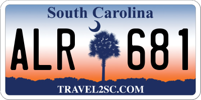 SC license plate ALR681