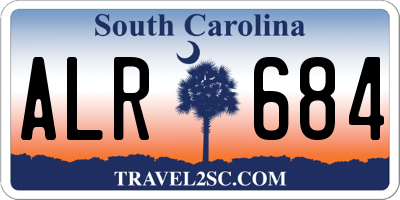SC license plate ALR684