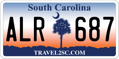 SC license plate ALR687