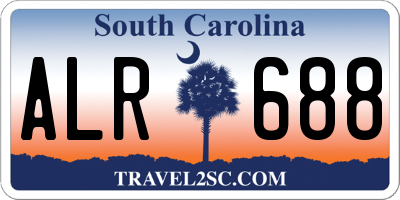 SC license plate ALR688