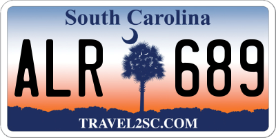 SC license plate ALR689