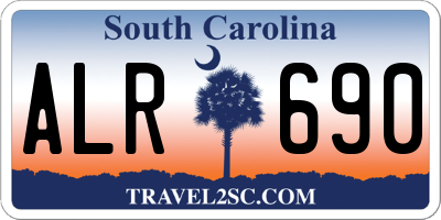 SC license plate ALR690