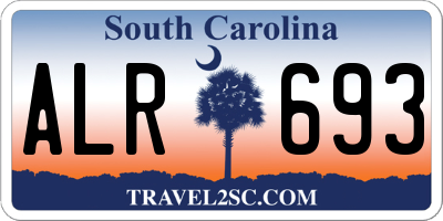 SC license plate ALR693