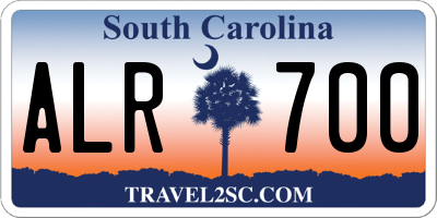 SC license plate ALR700