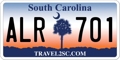 SC license plate ALR701
