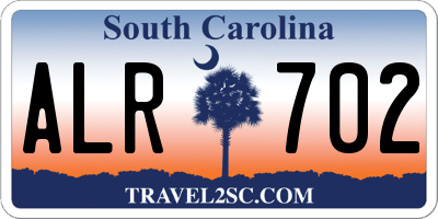 SC license plate ALR702
