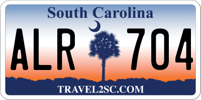 SC license plate ALR704