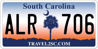 SC license plate ALR706