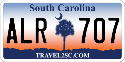 SC license plate ALR707