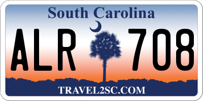 SC license plate ALR708