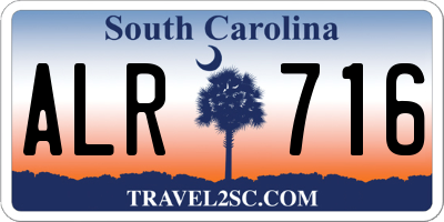 SC license plate ALR716
