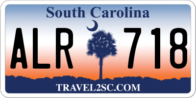 SC license plate ALR718