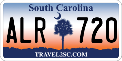 SC license plate ALR720