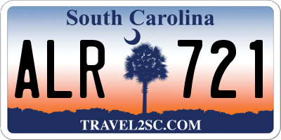 SC license plate ALR721