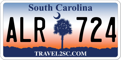 SC license plate ALR724