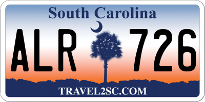 SC license plate ALR726