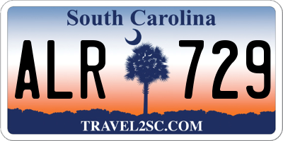 SC license plate ALR729