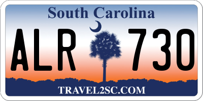 SC license plate ALR730