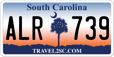 SC license plate ALR739