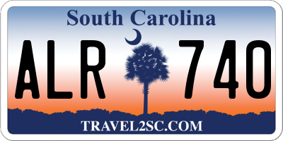 SC license plate ALR740