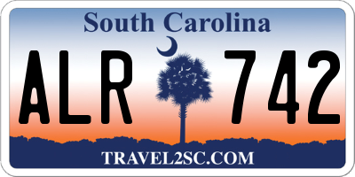 SC license plate ALR742