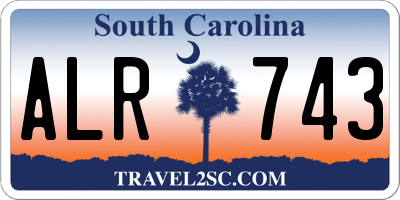 SC license plate ALR743