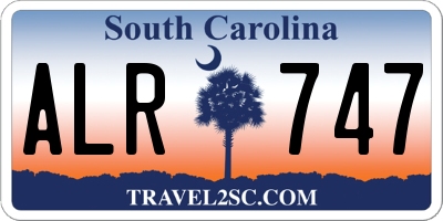 SC license plate ALR747
