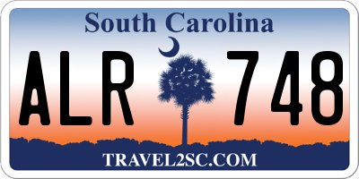 SC license plate ALR748