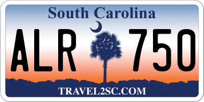 SC license plate ALR750