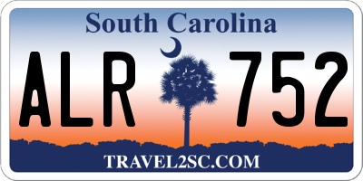 SC license plate ALR752