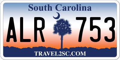 SC license plate ALR753