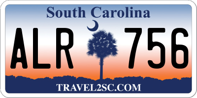 SC license plate ALR756