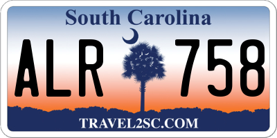 SC license plate ALR758