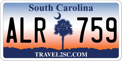 SC license plate ALR759