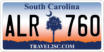 SC license plate ALR760