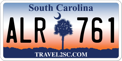 SC license plate ALR761