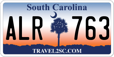 SC license plate ALR763