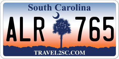 SC license plate ALR765